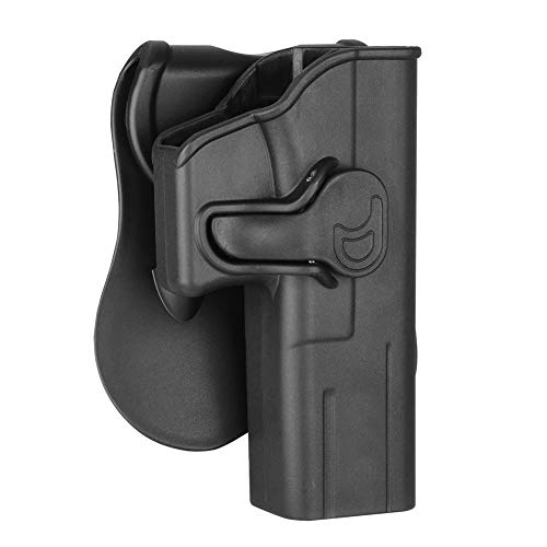 Product Cover Glock 17 Holster OWB, Outside The Waistband Concealed Carry Paddle Holster Fit Glock 17 22 31 Gen 1 2 3 4 5, Tactical Polymer Pistol Gun Holster with 360° Adjustable-RH