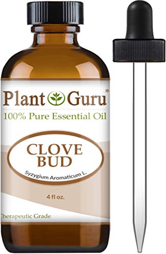 Product Cover Clove Bud Essential Oil 4 oz 100% Pure Undiluted Therapeutic Grade for Aromatherapy Diffuser, Natural Remedies for Skin, Body, Hair. Great for DIY Candle and Soap Making.