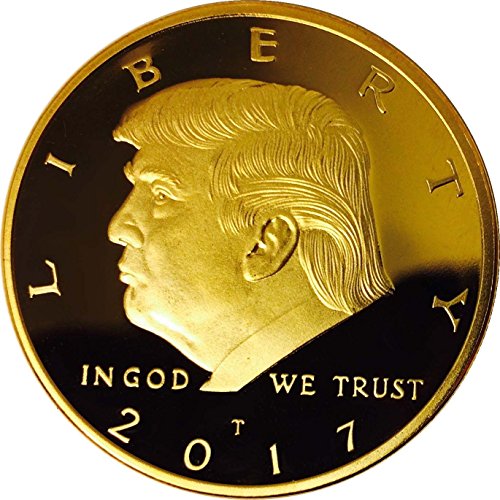 Product Cover Donald Trump Gold Coin 2017, Gold Plated Collectable Coin, 45th President, Certificate of Authenticity Official GOPBOX