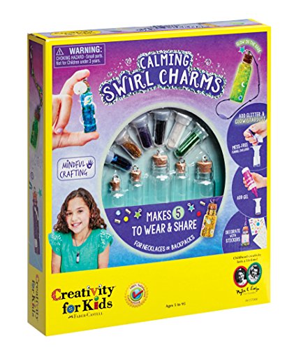 Product Cover Creativity for Kids Calming Swirl Charms - Makes 5 Necklace and Backpack Accessories