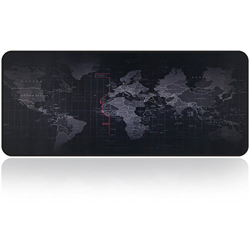 Product Cover Large Gaming Mouse Map Pad With Nonslip Base|Extended XXL Size, Heavy|Thick, Comfy, Waterproof & Foldable Mat For Desktop, Laptop, Keyboard, Consoles & More|Enjoy Precise & Smooth Operating Experience