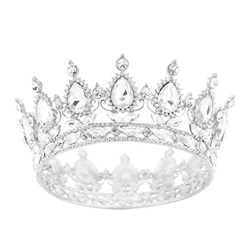 Product Cover SSNUOY Silver Diamond Shape Tiaras for Brides Pageant Queen Crowns Prom Wedding Headband