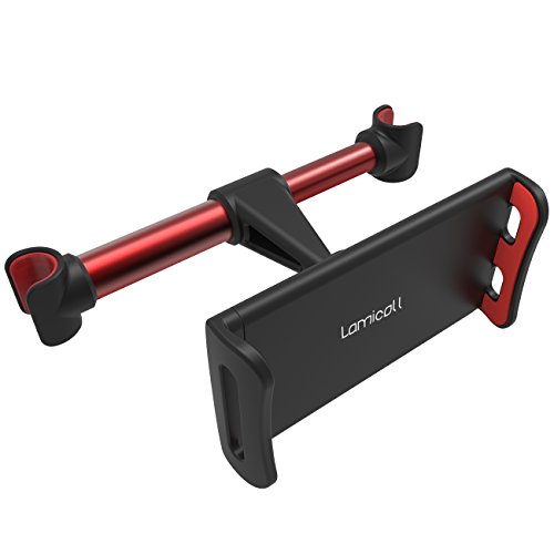 Product Cover Lamicall Car Headrest Mount, Tablet Holder: Stand Cradle Compatible with Devices Such as iPad Mini 2 3 4, iPad Pro Air, Phone X 8 7 6 Plus 6s XS Max XR, Fire 7 8 HD, Other 4-10.5