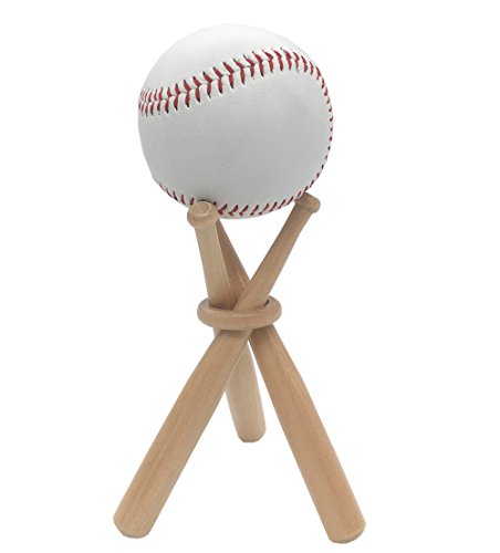 Product Cover FOLAI Baseball Stand Baseball Stand Holder Wooden Base Ball Stand Display Holder 1 Pack