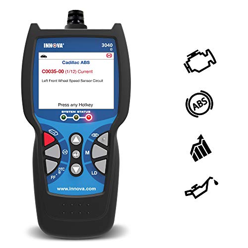 Product Cover Equus Innova Diagnostic Code Reader/Scan Tool with ABS, Live Data and Oil Reset for OBD2 Vehicles