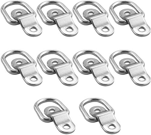 Product Cover TooTaci 10-Pack Lashing Rings D Ring Tie Down Ring Load Anchor Trailer Anchor Forged Lashing Ring, Surface Floor Mount Tie Down Ring,1200 Pound Capacity for Safe and Secure Hauling