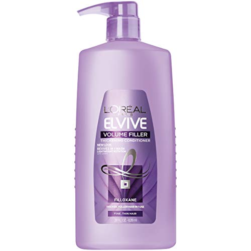 Product Cover L'Oréal Paris Elvive Volume Filler Thickening Conditioner, for Fine or Thin Hair, Conditioner with Filloxane, for Thicker Fuller Hair in 1 Use, 28 fl. oz.