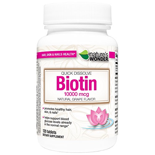 Product Cover Nature's Wonder Biotin 10000mcg Quick Dissolve Tablets, 120 Count