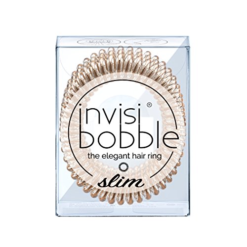 Product Cover invisibobble SLIM Hair Ties, Bronze Me Pretty, 3 Pack - No Kink, Strong Hold, Stylish Bracelet - Suitable for All Hair Types