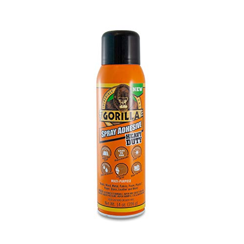 Product Cover Gorilla Heavy Duty Spray Adhesive, Multipurpose and Repositionable, 14 ounce, Clear