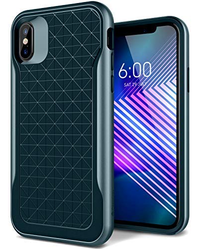 Product Cover Caseology Apex for Apple iPhone Xs Case (2018) / for iPhone X Case (2017) - 3D Pattern Design - Aqua Green