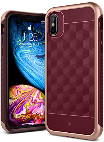 Product Cover Caseology Parallax for iPhone Xs Case (2018) / iPhone X Case (2017) - Award Winning Design - Burgundy