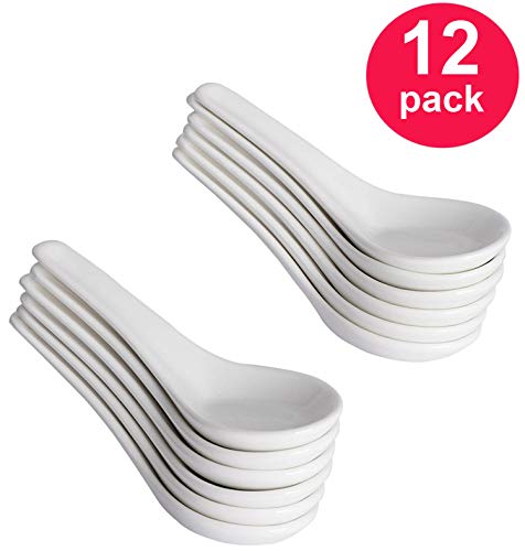 Product Cover StarPack Premium 12 Piece Ceramic Asian Soup Spoon/Appetizer Spoon Set
