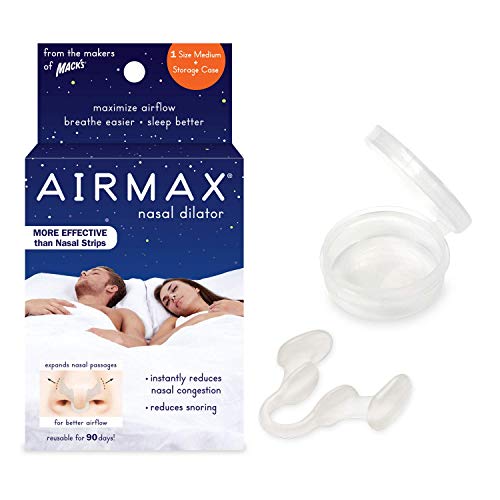 Product Cover Mackâ€TMs Medium - Clear: Airmax Nasal Dilator For Better Sleep - Natural, Comfortable, Anti Snoring Device, Snoring Solution For Maximum Airflow And Easier Breathing (Medium â€