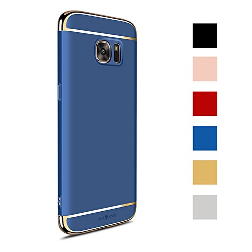 Product Cover CROSYMX Galaxy S7 Case Back Cover, Ultra Slim & Rugged Fit Shock Drop Proof Impact Resist Hard Protect Case for Samsung Galaxy S7 (5.1'')(2016) - Blue