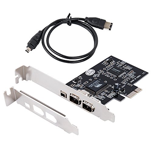 Product Cover SHINESTAR Firewire Card, PCIe Firewire Adapter for Windows 10 with Low Profile Bracket and Cable, 3 Ports (2 x 6 Pin and 1 x 4 Pin) IEEE 1394 PCI Express Controller Card for Desktop PC Windows 7