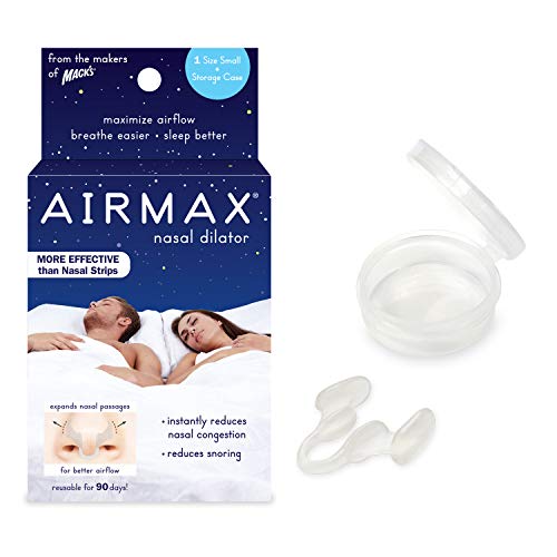 Product Cover AIRMAX Nasal Dilator for Better Sleep - Natural, Comfortable, Anti Snoring Sleep Aid Solution for Maximum Airflow and Easier Breathing (Small - Clear)