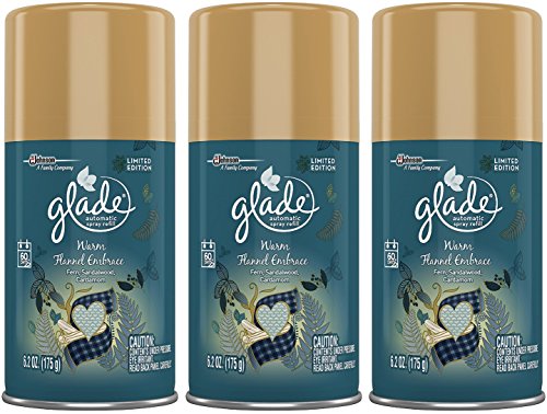 Product Cover Glade Automatic Spray Refill - Limited Edition - Winter Collection 2017 - Warm Flannel Embrace - Net Wt. 6.2 OZ (175 g) Per Refill Can - Pack of 3 Refill Cans