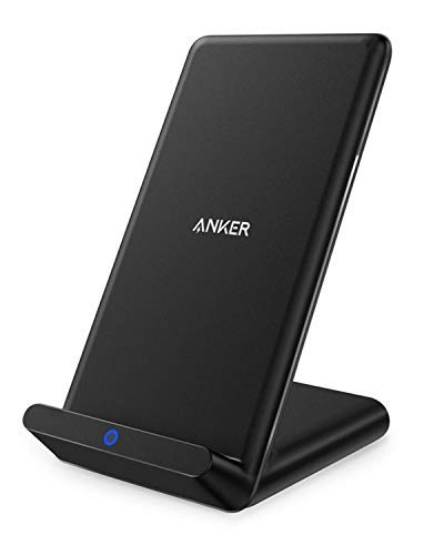 Product Cover Anker Wireless Charger, PowerPort Wireless 5 Stand, Qi-Certified, Compatible iPhone 11, 11 Pro, 11 Pro Max, XR, XS Max, XS, X, 8, 8 Plus, Samsung Galaxy S10 S9 S8, Note 10 Note 9 (No AC Adapter)
