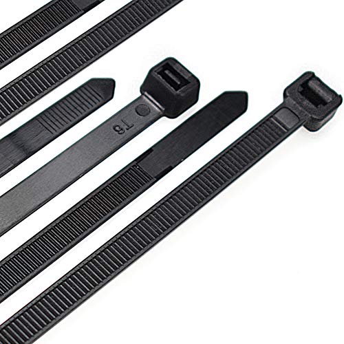 Product Cover Cable Zip Ties Heavy Duty 26 Inch, Strong Large Black Zip Ties with 200 Pounds Tensile Strength, 50 Pieces, Long Durable Nylon Black tie wraps, Indoor and Outdoor UV Resistant, Quality Cable Ties