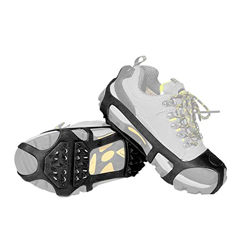 Product Cover ORIENTOOLS Snow/Ice Cleat/Shoes Traction Snow Grips Cleats for Walking, Jogging, or Hiking on Snow and Ice (Black, L/XL)