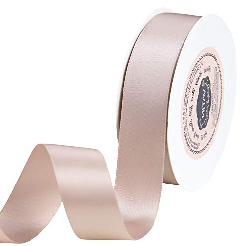 Product Cover VATIN 1 inch Double Faced Polyester Satin Ribbon Vanilla - 25 Yard Spool, Perfect for Wedding, Wreath, Baby Shower,Packing and Other Projects.