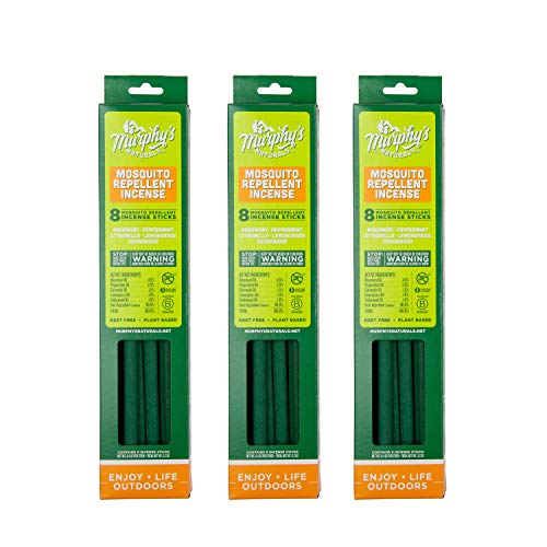 Product Cover Murphy's Naturals Mosquito Repellent Incense Sticks | DEET Free with Plant Based Ingredients | 2.5 Hour Protection | 8 Sticks per Carton | 3 Pack