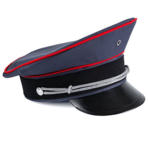 Product Cover Tigerdoe Captain Hat - Officer Hat, Peaked Hat, Military Cap - Dress Up Hats Grey