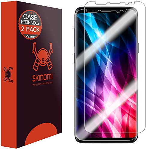 Product Cover Skinomi TechSkin [2-Pack] (Case Compatible) Clear Screen Protector for Samsung Galaxy S9 Anti-Bubble HD TPU Film
