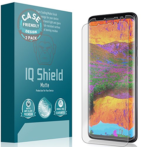 Product Cover IQ Shield Matte Screen Protector Compatible with Galaxy S9 Plus (Case Friendly)(2-Pack) Anti-Glare Anti-Bubble Film