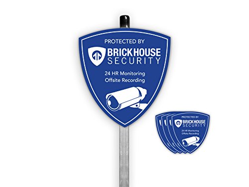 Product Cover Brickhouse Security Home Surveillance Security Camera Outdoor Yard Sign w/Stake and Window Decals