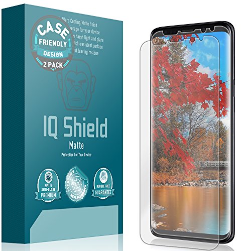 Product Cover IQ Shield Matte Screen Protector Compatible with Galaxy S9 (Case Friendly)(2-Pack) Anti-Glare Anti-Bubble Film