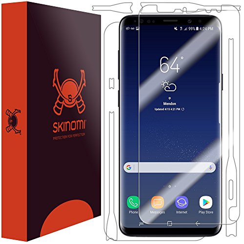 Product Cover Skinomi Full Body Skin Protector Compatible with Samsung Galaxy S9 (Screen Protector + Back Cover) TechSkin Full Coverage Clear HD Film