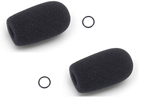 Product Cover Replacement Aviation Microphone windscreens for Bose, Lightspeed, David Clark, Crystal Mic (Two (2) Pack Standard Model)