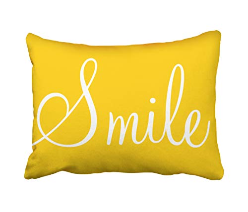 Product Cover Tarolo Decorative Throw Pillow Cases Covers SMILE Sunshine Yellow Decorative 20x26 Inches (51x66cm)  Decor Pillow Cove Case Pillowcase Two Sided