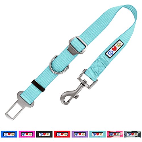 Product Cover Dog Seat Belt with Restraining Adjustable Strap for Pet Carrier Perfect Safety Belt Buckle for Puppy | ensures The Most safest and Comfortable Traveling of Your pet - Teal
