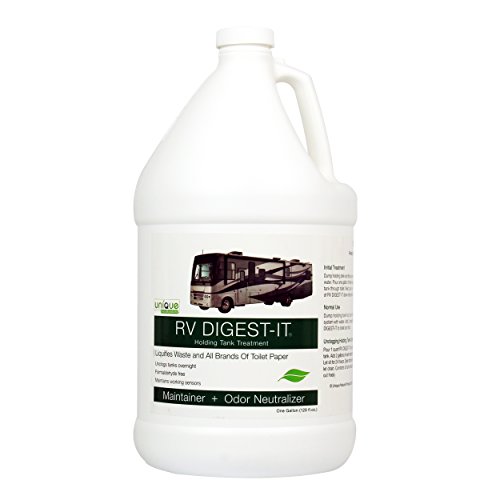 Product Cover Unique RV DIGEST-IT Holding Tank Treatment Liquid - 64 Treatments - For RV black & gray water tanks. Liquefies sold waste, reduces odor and clogs. Prevents backups, reduces odor, and maintains working