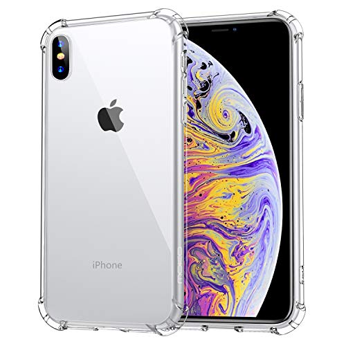 Product Cover MoKo Cover Compatible for iPhone Xs Case/iPhone X Case, Crystal Clear Reinforced Corners TPU Bumper and Anti-Scratch Hard Cover Fit with Apple iPhone Xs 2018 / iPhone X 2017 5.8 Inch - Crystal Clear