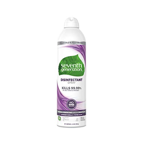 Product Cover Seventh Generation Disinfectant Spray, Lavender Vanilla & Thyme Scent, 13.9 oz, Pack of 8 (Packaging May Vary)