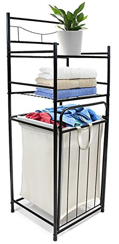 Product Cover Sorbus Bathroom Tower Hamper Organizer - Features Tilt Out Laundry Hamper and 2-Tier Storage Shelves - Great for Bathroom, Laundry Room, Bedroom, Closet, Nursery, and More