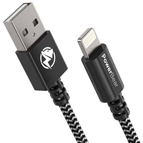 Product Cover PowerBear Lightning Cable 6 ft [MFI Certified] Premium Braided iPhone Charger Cable