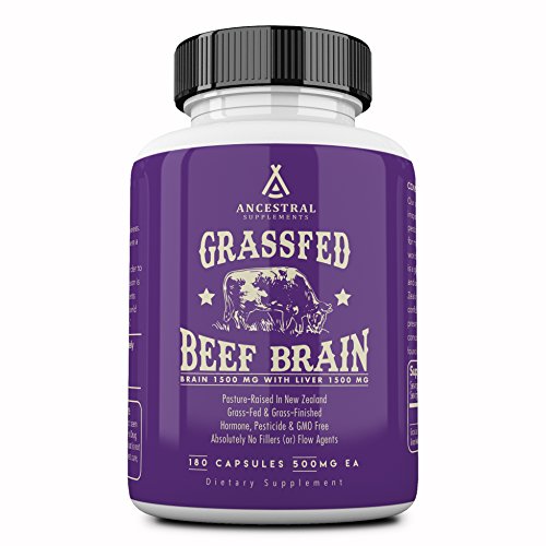 Product Cover Ancestral Supplements Grass Fed Brain (with Liver) - Supports Brain, Mood, Memory Health (180 Capsules)