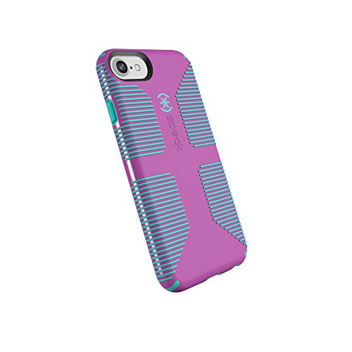 Product Cover Speck Products CandyShell Grip Cell Phone Case for iPhone 8 (Also fits 7/6S/6) - Beaming Orchid/Mykonos Blue