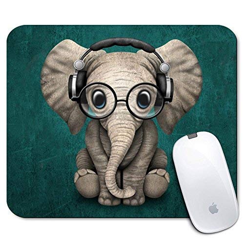 Product Cover iNeworld Personalized Rectangle Mouse Pad- Printed Cute Elephant Pattern Non-Slip Rubber Comfortable Customized Computer Mouse Pad (9.45x7.87inch)