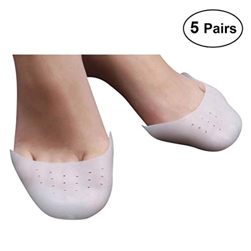 Product Cover Toe Pouch Cushions, PeleusTech 5 Pairs Silicone Gel Toe Caps Soft Ballet Pointe Dance Athlete Shoe Pads