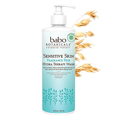 Product Cover Babo Botanicals Sensitive Skin Hydra Therapy Wash with Organic Calendula and Oat Protein, Fragrance-Free, Hypoallergenic, Vegan - 16 oz.