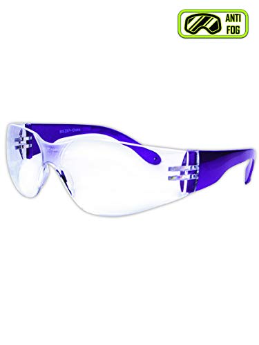 Product Cover Magid Safety Y10661C Safety Glasses | Hard Coated Purple Frame Safety Glasses with a Clear Lens - UV Protection, Frameless Unilens, Integrated Nose Pad (1 Pair)