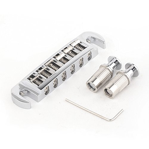 Product Cover Musiclily Pro 52.5mm Pigtail Style Tune-o-matic Wraparound Adjustable Bridge for Gibson Les Paul Electric Guitar, Chrome