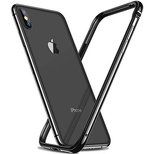 Product Cover RANVOO iPhone Xs Case/iPhone X Case, Hard Slim Thin Case Protective Bumper with Soft TPU Inner Frame Compatible for iPhone Xs 5.8 inch-Black