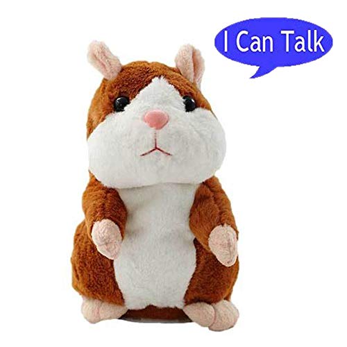 Product Cover Bestland Plush Interactive Toys PRO Talking Hamster Repeats What You Say Electronic Pet Chatimals Mouse Buddy for Boy and Girl, 5.7 x 3 inches